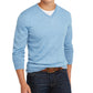 Suéter masculino Club Room com decote em V e mistura de lã merino, azul, tamanho XX-G