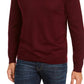 Suéter polo masculino de lã merino mesclada Club Room, vermelho, tamanho médio