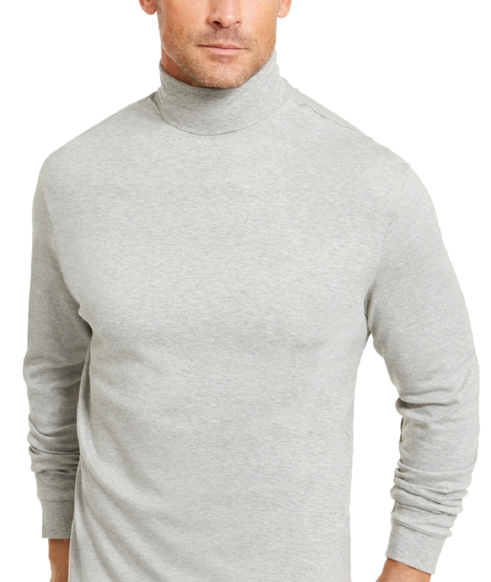 Camisa masculina Club Room com gola alta, cinza, tamanho XX-G