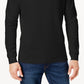 Camisa de gola alta sólida masculina Club Room, preta, tamanho XX-G
