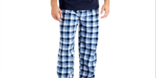 Conjunto de pijama masculino Club Room azul tamanho médio