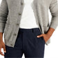 Cardigan de cashmere masculino Tasso Elba cinza tamanho grande