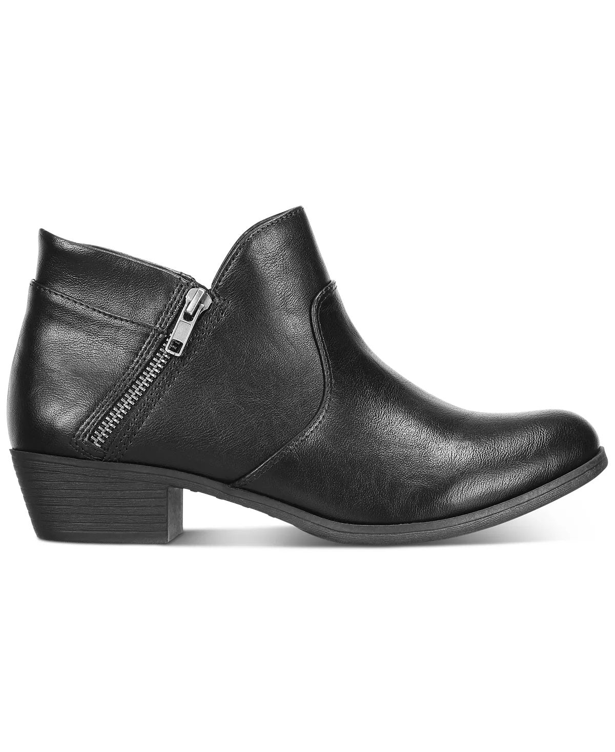 Botas femininas Sun + Stone Abby Double Zip pretas tamanho 7 W