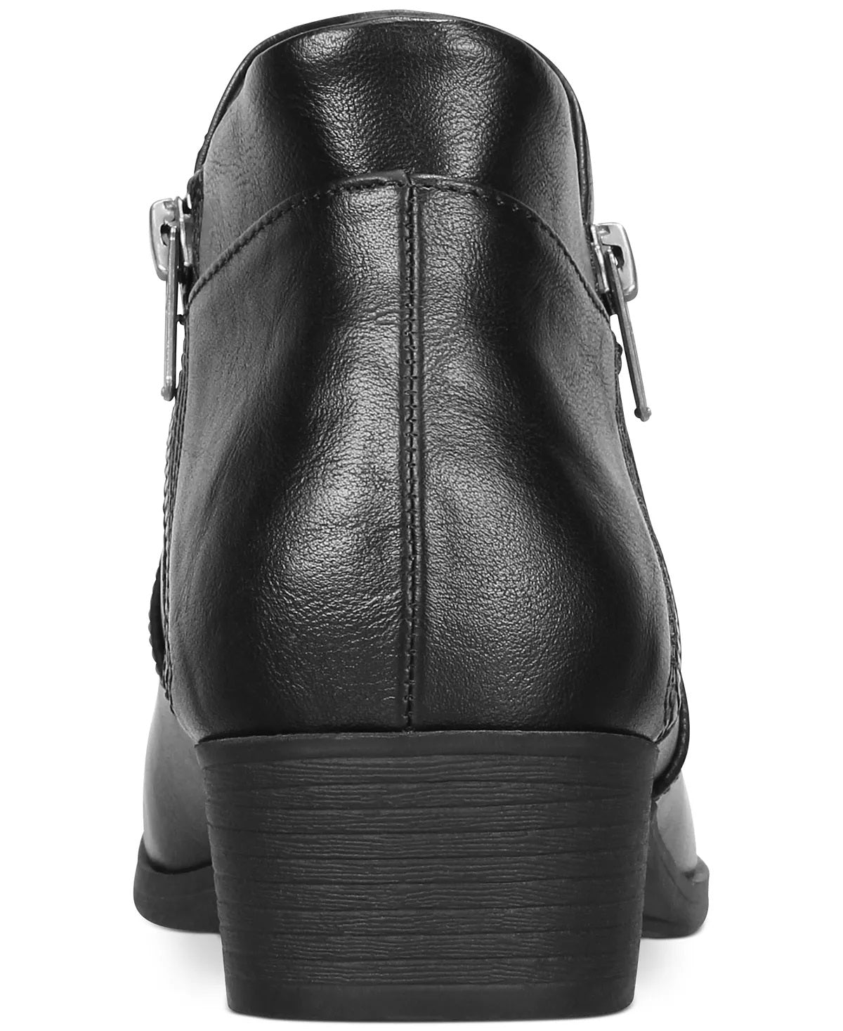 Botas femininas Sun + Stone Abby Double Zip pretas tamanho 7 W