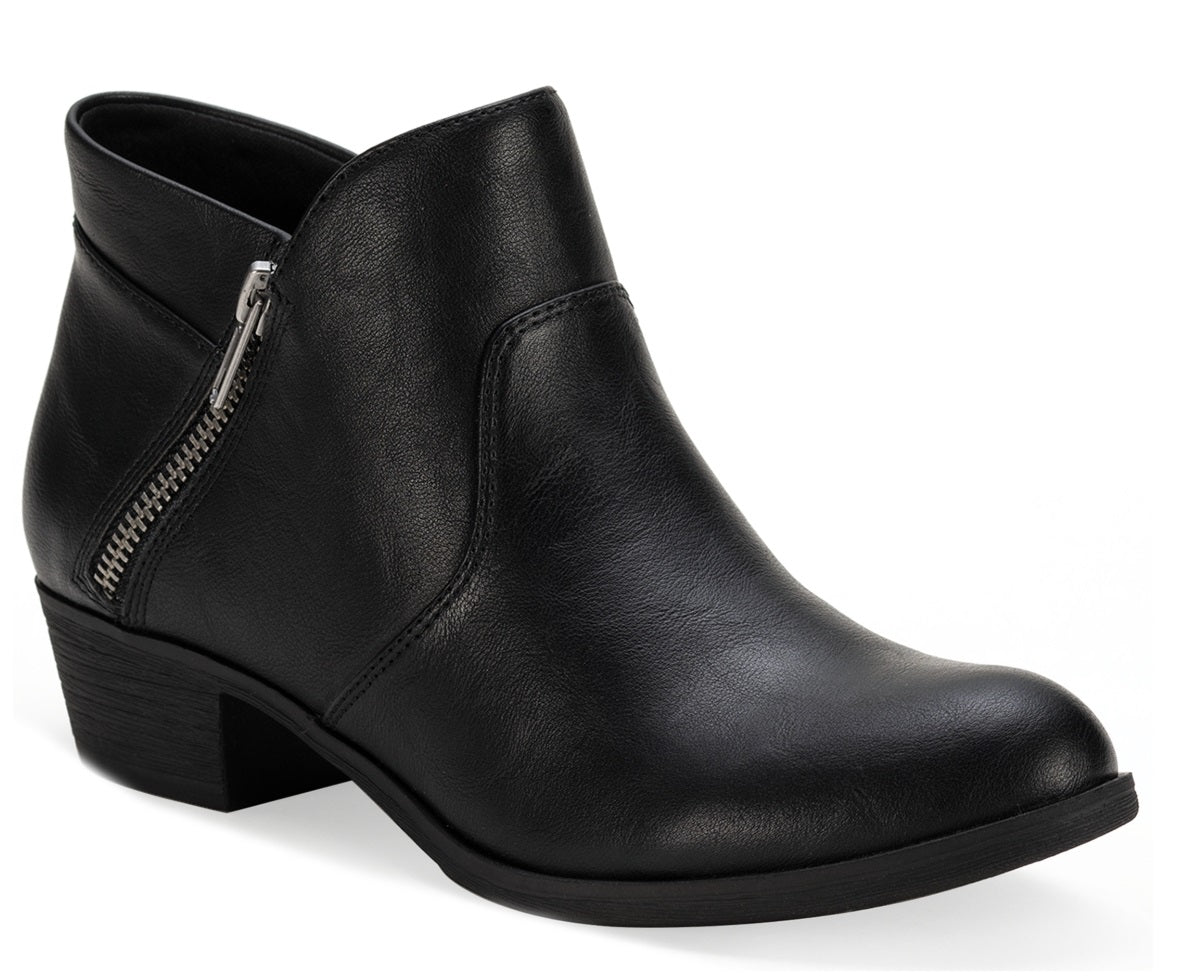 Botas femininas Sun + Stone Abby Double Zip pretas tamanho 9,5W