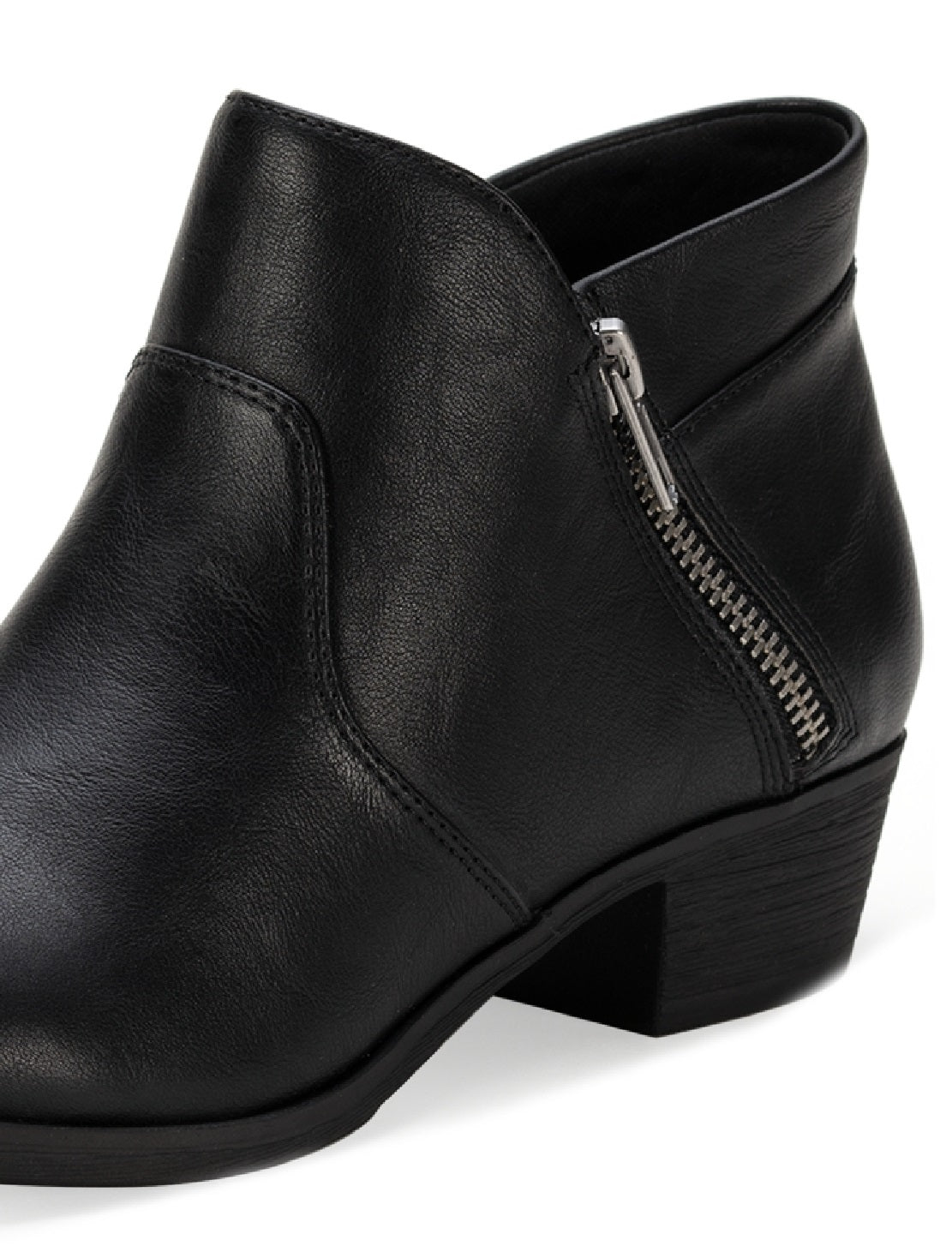 Botas femininas Sun + Stone Abby Double Zip pretas tamanho 9,5W