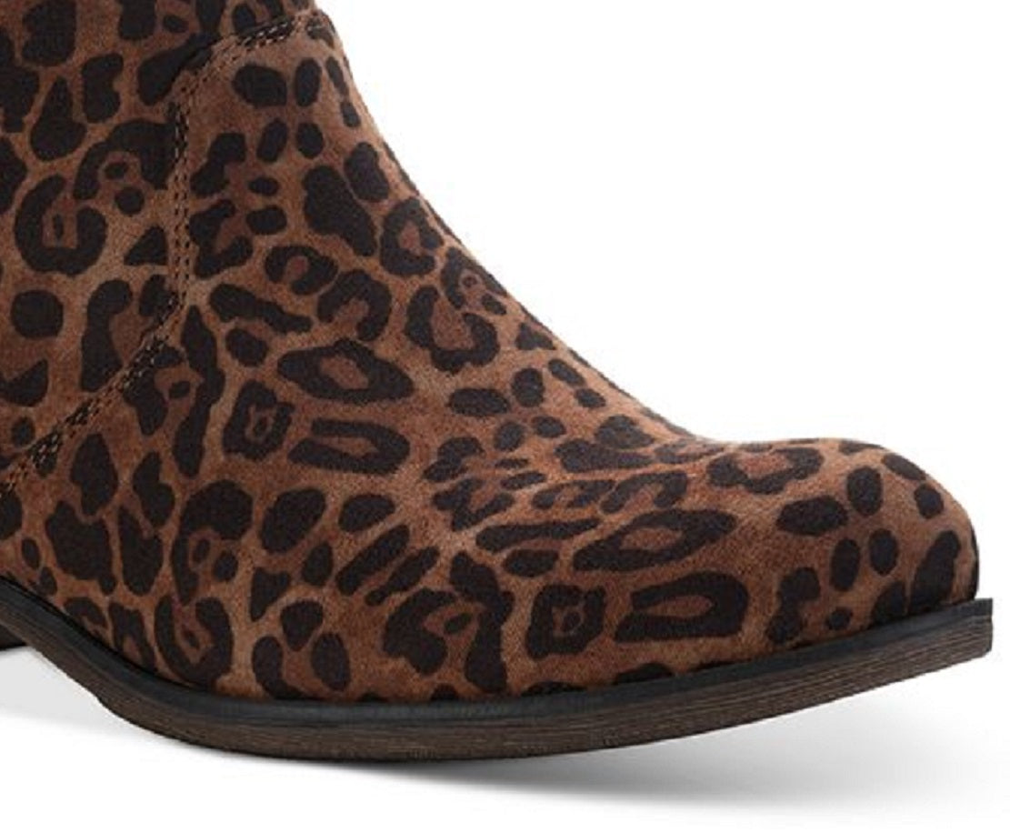 Botas femininas Sun + Stone Abby Double Zip, marrom, tamanho 9,5 m