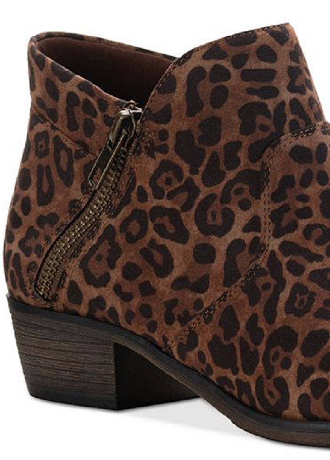 Botas femininas Sun + Stone Abby Double Zip, marrom, tamanho 9,5 m