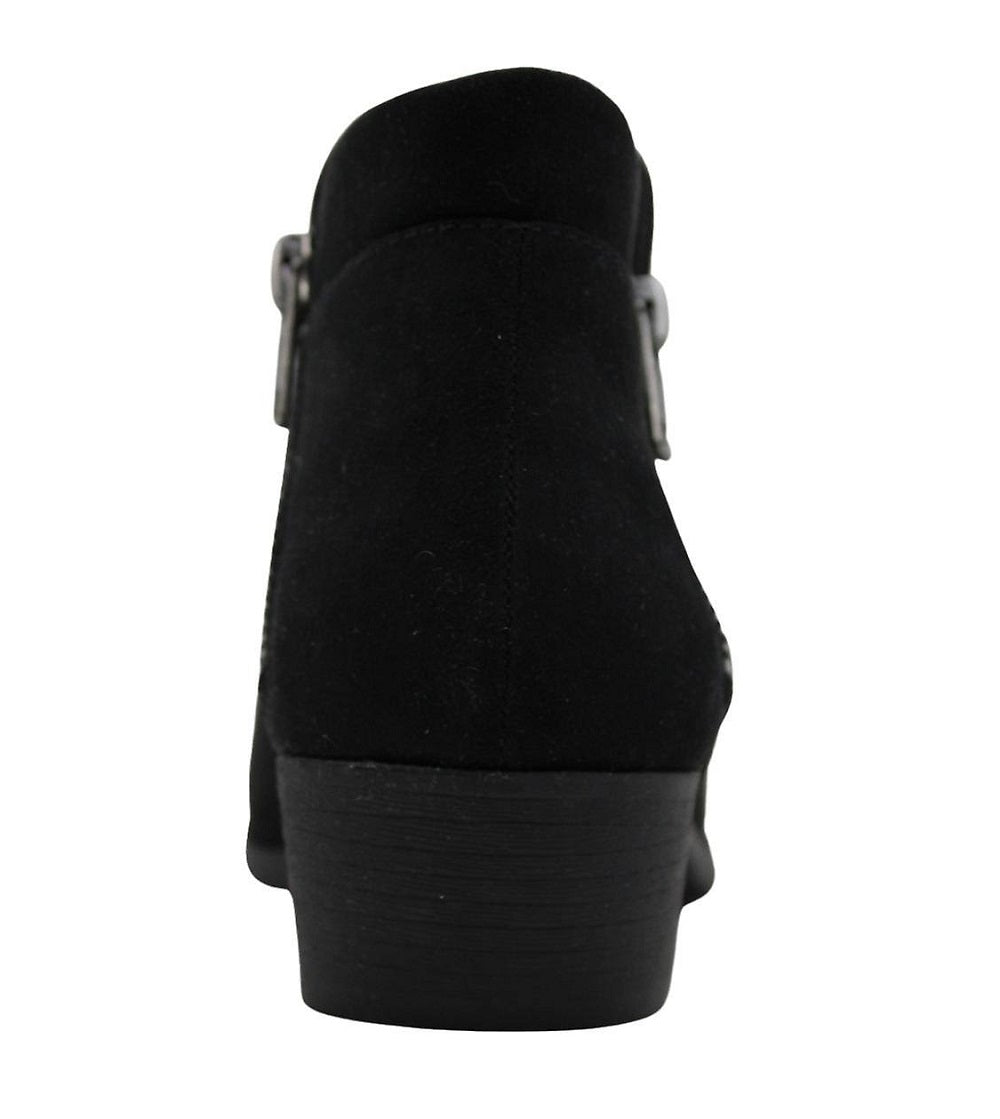 Botas femininas Sun + Stone Abby Double Zip pretas tamanho 5,5 M