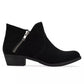 Botas femininas Sun + Stone Abby Double Zip, pretas, tamanho 8 M