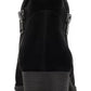 Botas femininas Sun + Stone Abby Double Zip, pretas, tamanho 8 M
