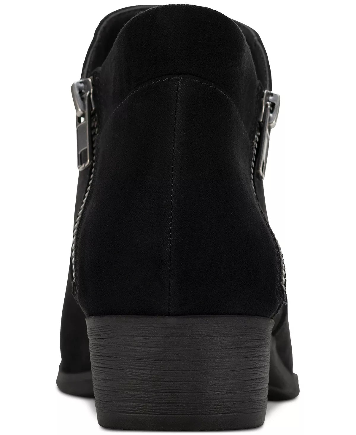 Botas femininas Sun + Stone Abby Double Zip, pretas, tamanho 8 M