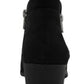 Botas femininas Sun + Stone Abby Double Zip pretas tamanho 9 M