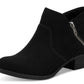 Botas femininas Sun + Stone Abby Double Zip pretas tamanho 10 M