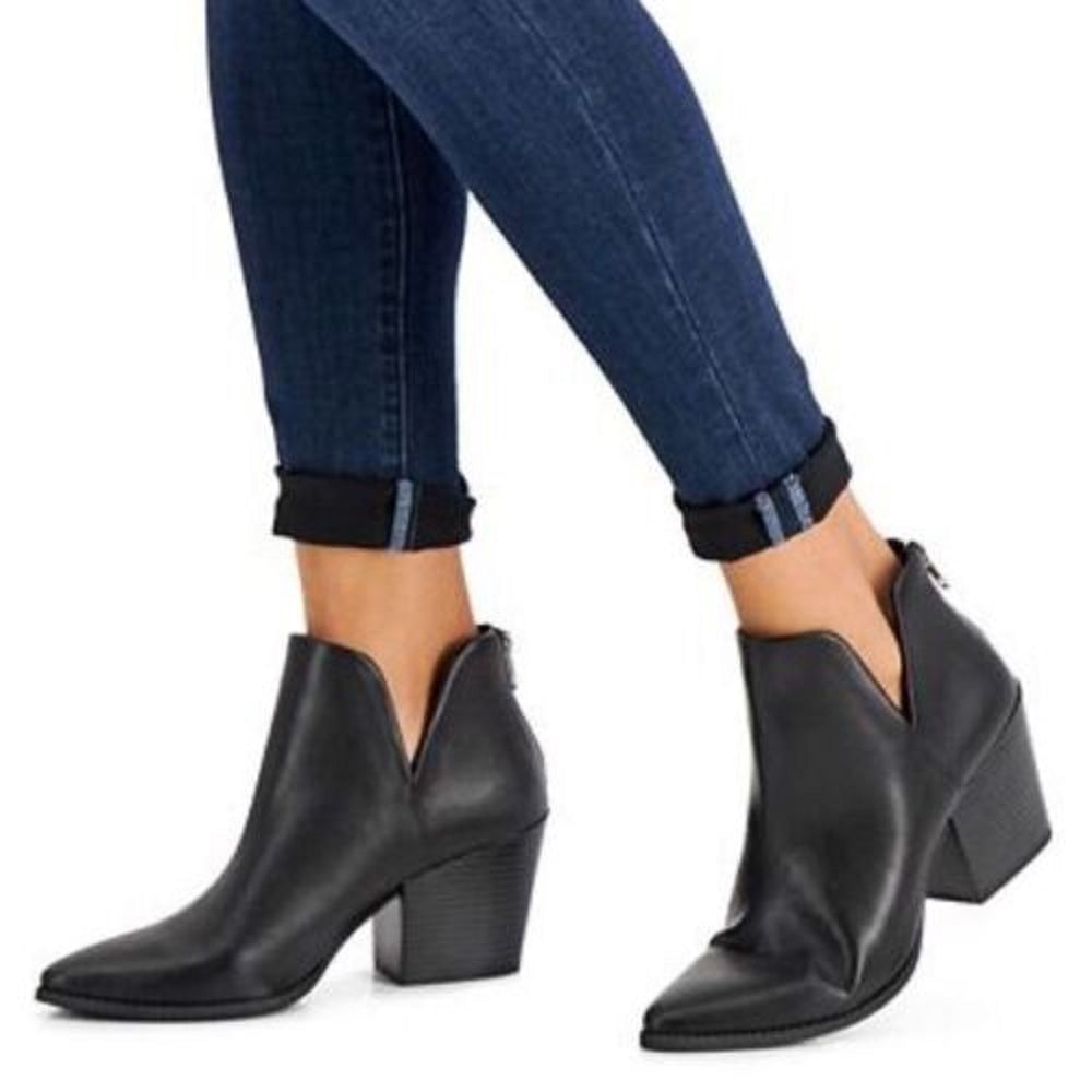 Botas femininas Elizaa da Sun + Stone, pretas, tamanho 7 M