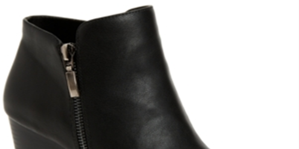 Botas femininas Wynonaa de couro sintético com salto alto, pretas, tamanho 9,5 m