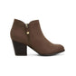 Botas Masrinaaf de camurça feminina estilo &amp; co, salto bloco, marrom, tamanho 8