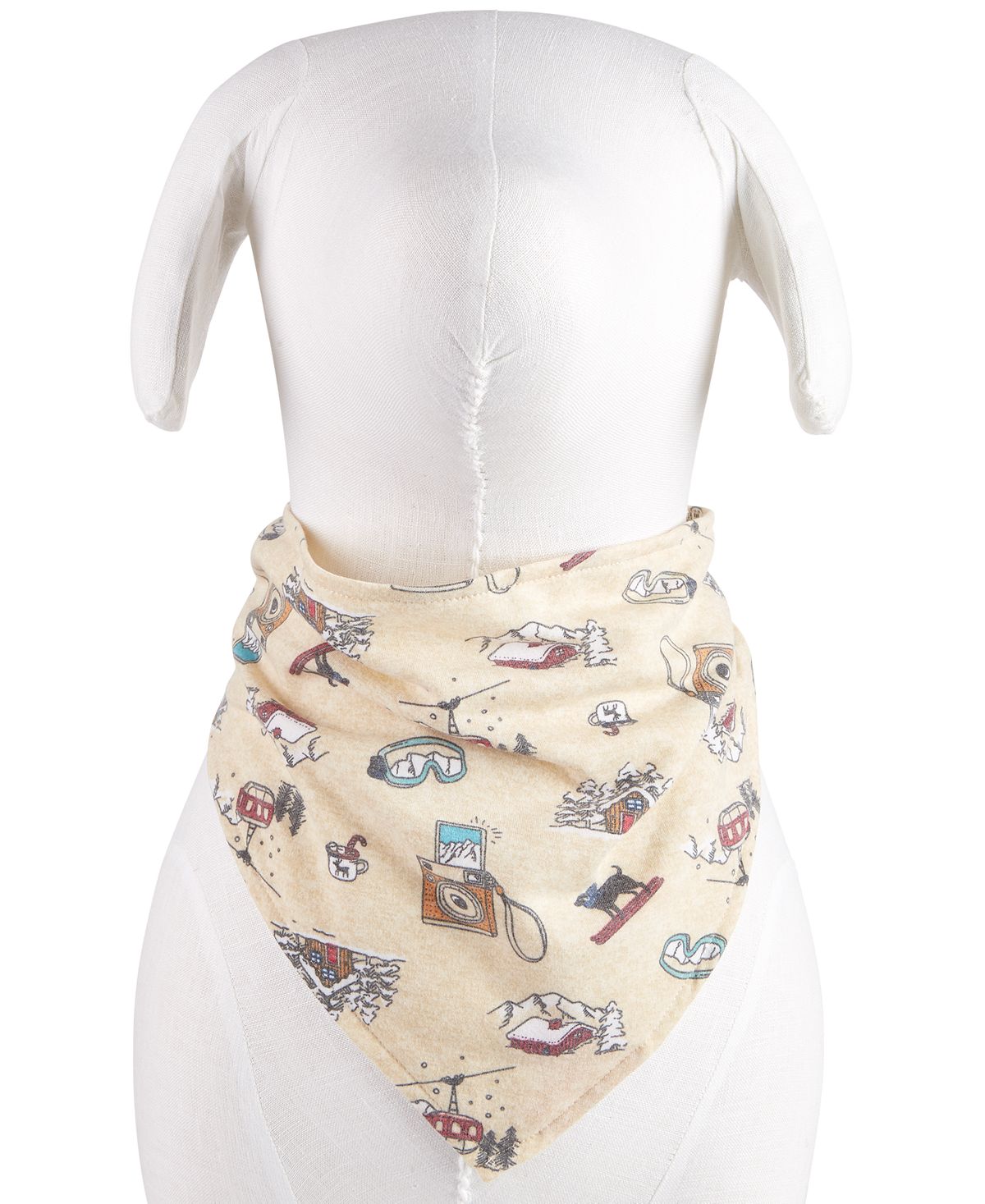 Pijama Família Feminino Combinando Pet Snow Day Bandana Marrom Tamanho Pequeno X-Grande