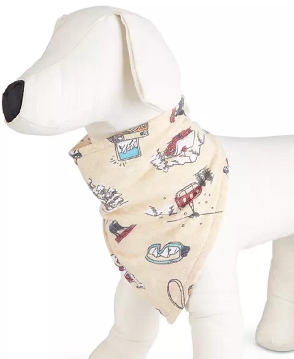 Pijama Família Feminino Combinando Pet Snow Day Bandana Marrom Tamanho Pequeno X-Grande