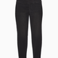 Calça legging feminina INC International Concepts, jeans, bolsos, desfiada, cintura média, preta, tamanho 8