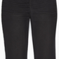 Calça legging feminina INC International Concepts, jeans, bolsos, desfiada, cintura média, preta, tamanho 8
