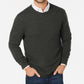 Suéter de cashmere masculino Club Room, gola redonda, cinza, tamanho extragrande