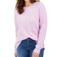 Karen Scott Suéter Feminino Plush com Costura Frontal Roxo Tamanho X-G