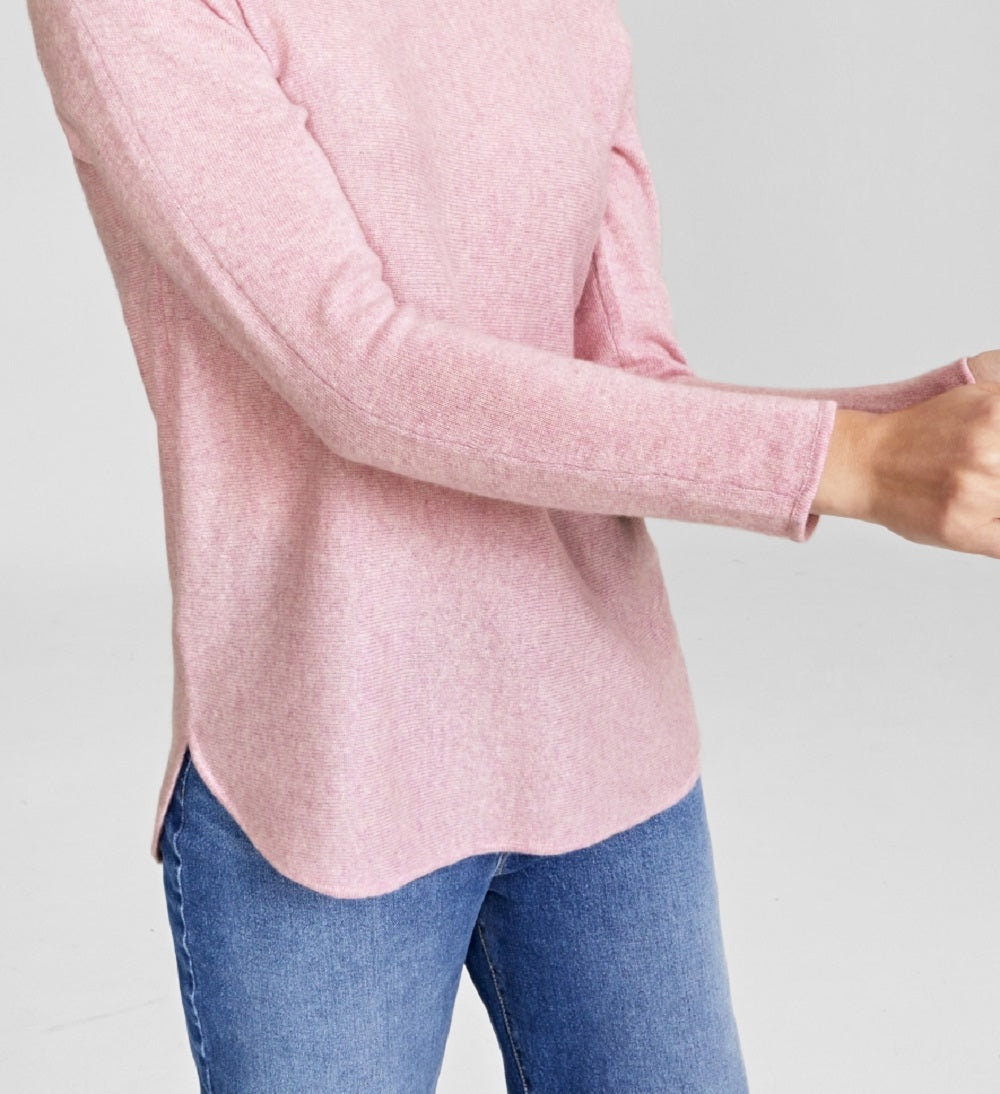 Suéter feminino de caxemira Charter Club, rosa, tamanho pequeno