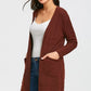 Cardigan Duster canelado feminino INC International Concepts marrom tamanho XX-G