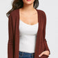 Cardigan Duster canelado feminino INC International Concepts marrom tamanho XX-G