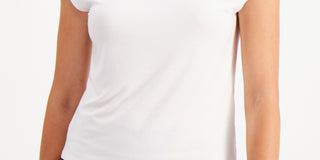 Top feminino com franjas Bar III, branco, tamanho pequeno