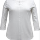Karen Scott Top Feminino de Algodão Triplo com Abertura de Fechadura, Branco, Tamanho Grande