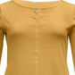 Karen Scott Top feminino de algodão com três aberturas, amarelo, tamanho XX-G