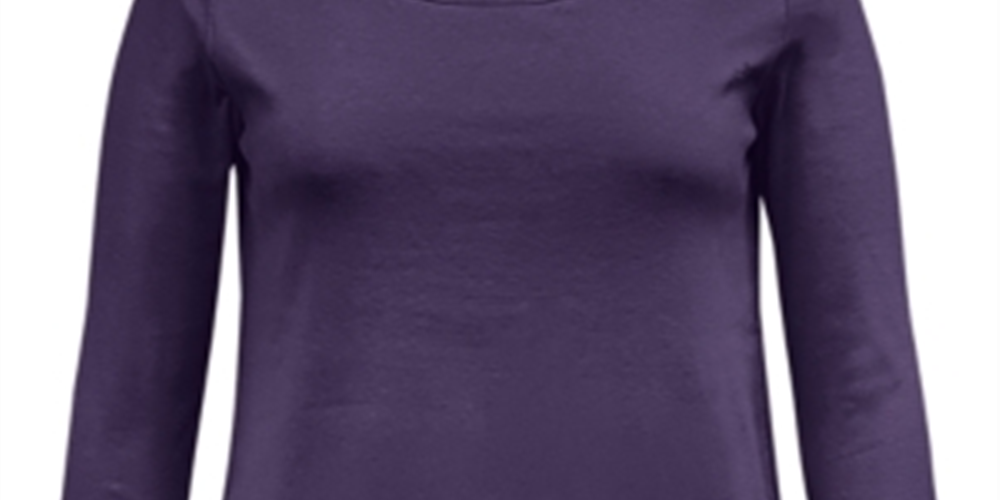 Karen Scott Top Feminino de Algodão com Renda e Bainha Roxo Escuro Tamanho X-G