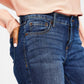 Calça jeans skinny feminina INC International Concepts, cintura média, azul, tamanho 8