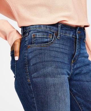 Calça jeans skinny feminina INC International Concepts, cintura média, azul, tamanho 8