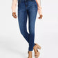 Calça jeans skinny feminina INC International Concepts, cintura média, azul, tamanho 8