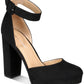 Sun + Stone Scarpin Estrella Block Salto Feminino Preto Tamanho 9,5M