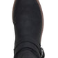 Botas femininas Sun + Stone Brinley com tiras e sola de borracha, pretas, tamanho 9 M