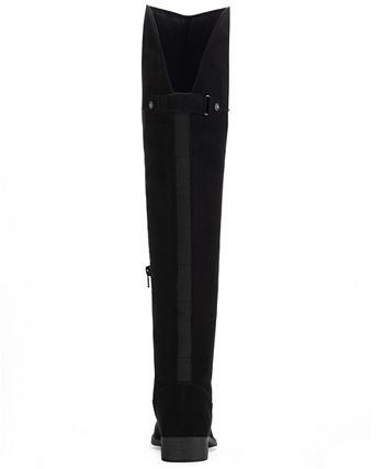 Botas femininas Allicce acima do joelho Sun + Stone, pretas, tamanho 6 M