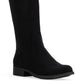 Botas femininas Allicce Wide Calf acima do joelho Sun + Stone, pretas, tamanho 7,5M