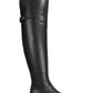 Botas femininas Allicce acima do joelho Sun + Stone, pretas, tamanho 9,5M