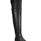 Botas femininas Allicce acima do joelho Sun + Stone, pretas, tamanho 9,5M