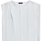 Blusa túnica feminina Alfani com decote redondo e cor lisa, tamanho médio, branca