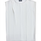 Blusa túnica feminina Alfani com decote redondo e cor lisa, tamanho médio, branca