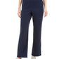 Calça feminina Karen Scott Microfleece preta tamanho pequeno GG