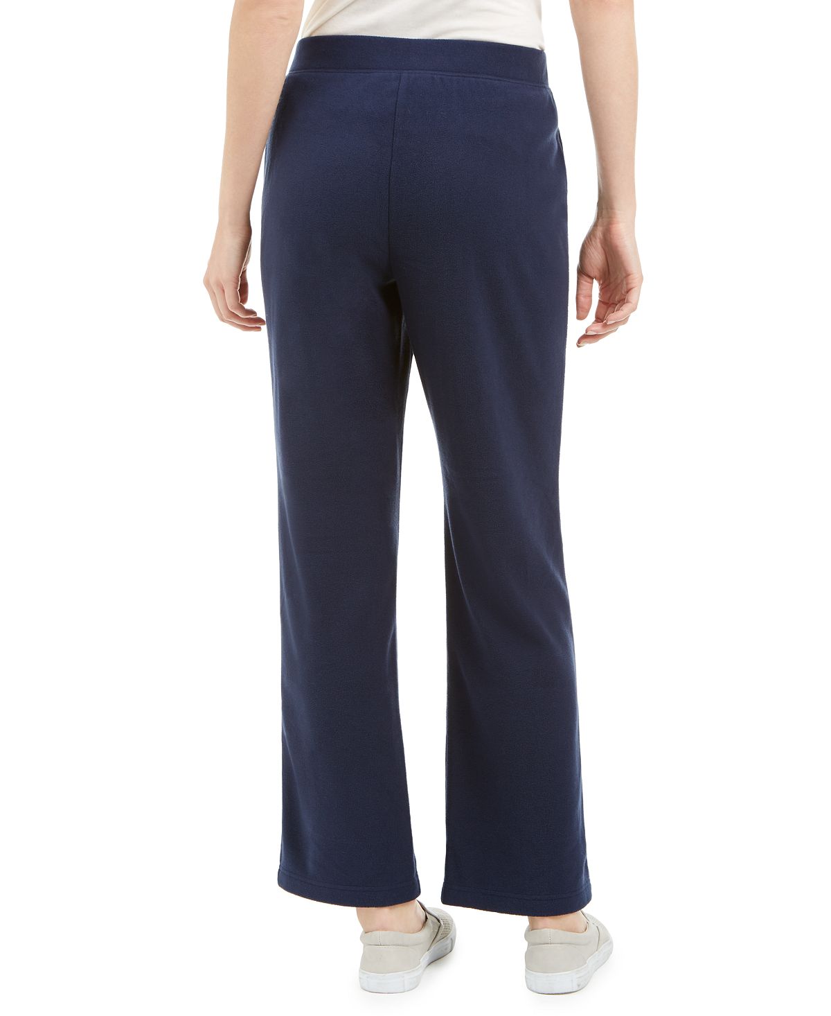 Calça feminina Karen Scott Microfleece preta tamanho pequeno GG