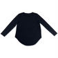 Camiseta Alfani com bainha curta, preta, tamanho 2XL