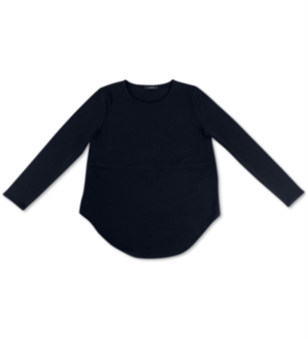 Camiseta Alfani com bainha curta, preta, tamanho 2XL