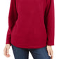 Moletom feminino Karen Scott Fleece vermelho tamanho XX-G